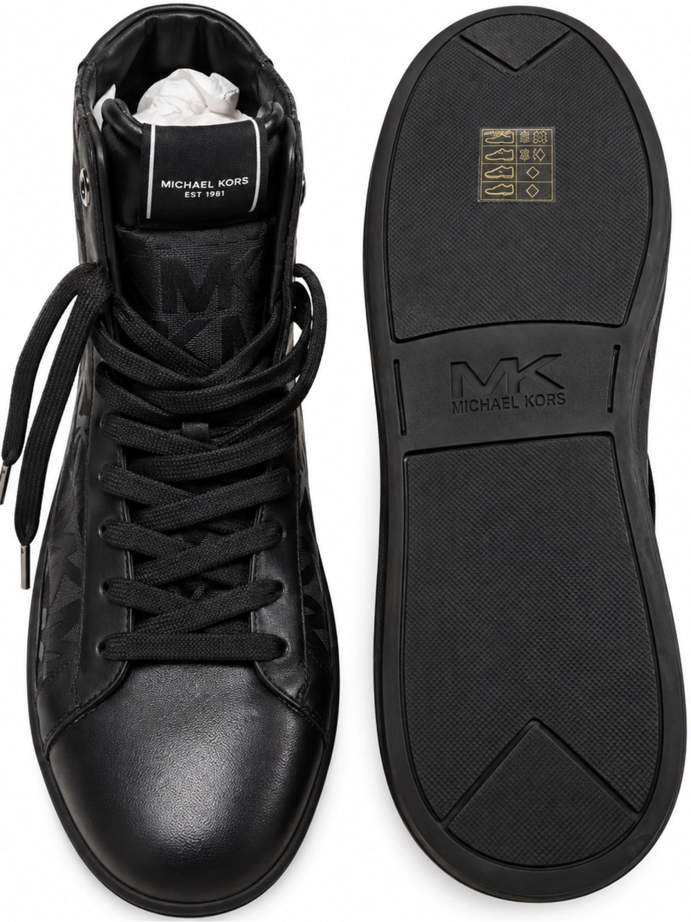 Michael Kors Men’s Black High-Top Logo Sneakers